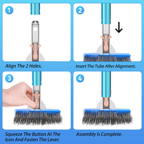 AQUAFLY heavy-duty deck brush for patios and driveways