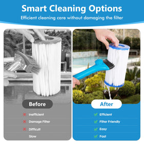 AQUAFLY durable pool filter brush resists bending for long-lasting maintenance.