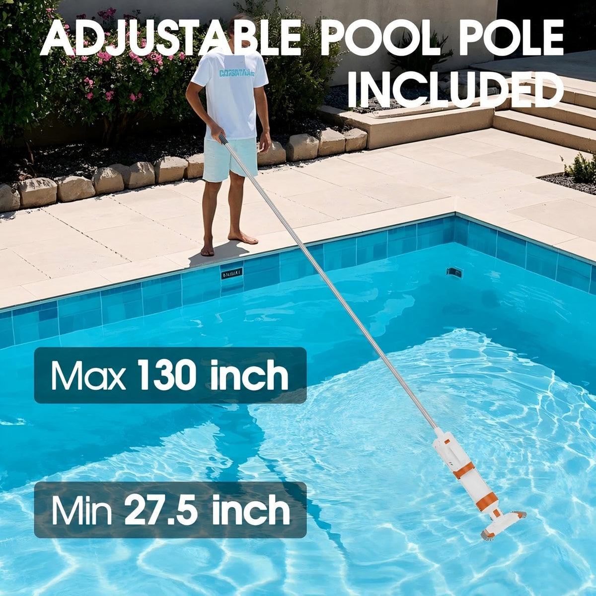AQUAFYSH flat vacuum head for precise cleaning in narrow spaces.