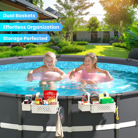 AquaJoyer durable plastic construction withstands poolside use and 50 lb capacity.