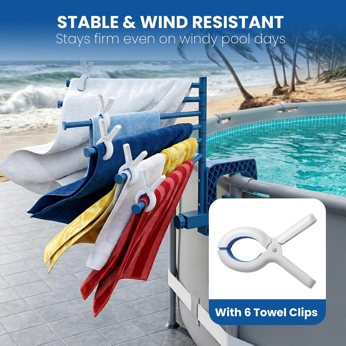 AquaJoyer durable stainless-steel construction withstands outdoor use and resists bending.