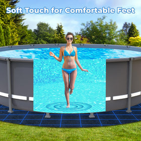 AquaJoyer pad being trimmed demonstrates easy installation process.
