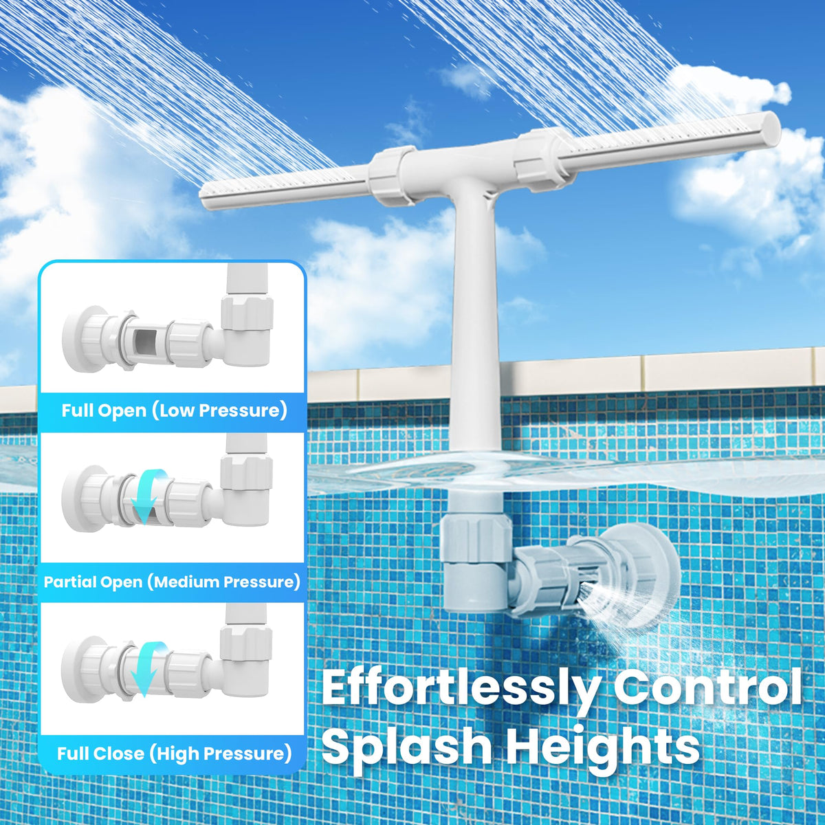 AquaJoyer pool fountain pump guidance ensures optimal spray distance with proper setup