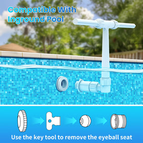 AquaJoyer pool fountain delivers soothing spray sounds during swims