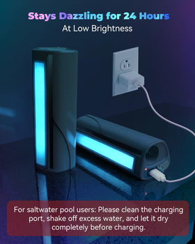 AquaJoyer splash-resistant remote keeps control dry near the water.