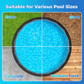 AquaJoyer weed barrier underlay keeps area cleaner beneath the pool.