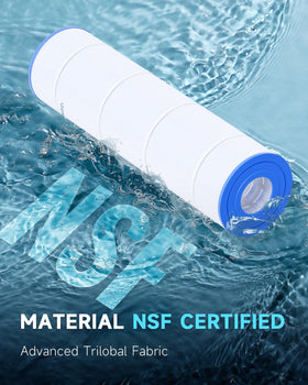 Close-up of AQUALTRA CCP420 end cap showing chlorine-resistant durability.