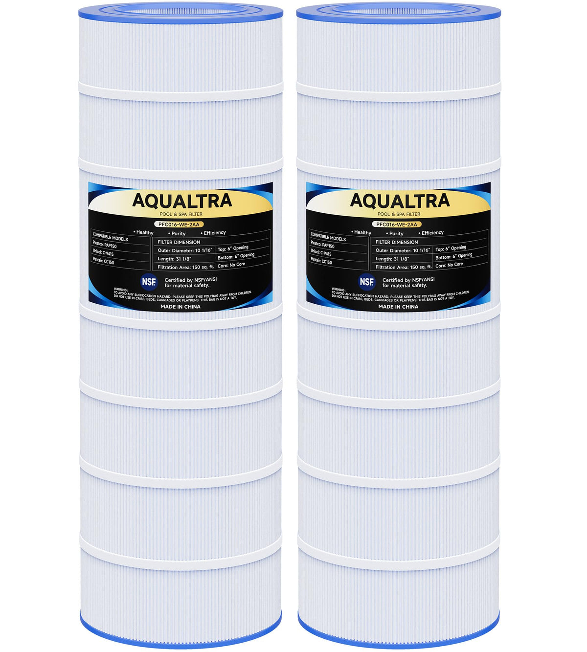 AQUALTRA CC150-compatible pool filter improves water clarity and circulation.