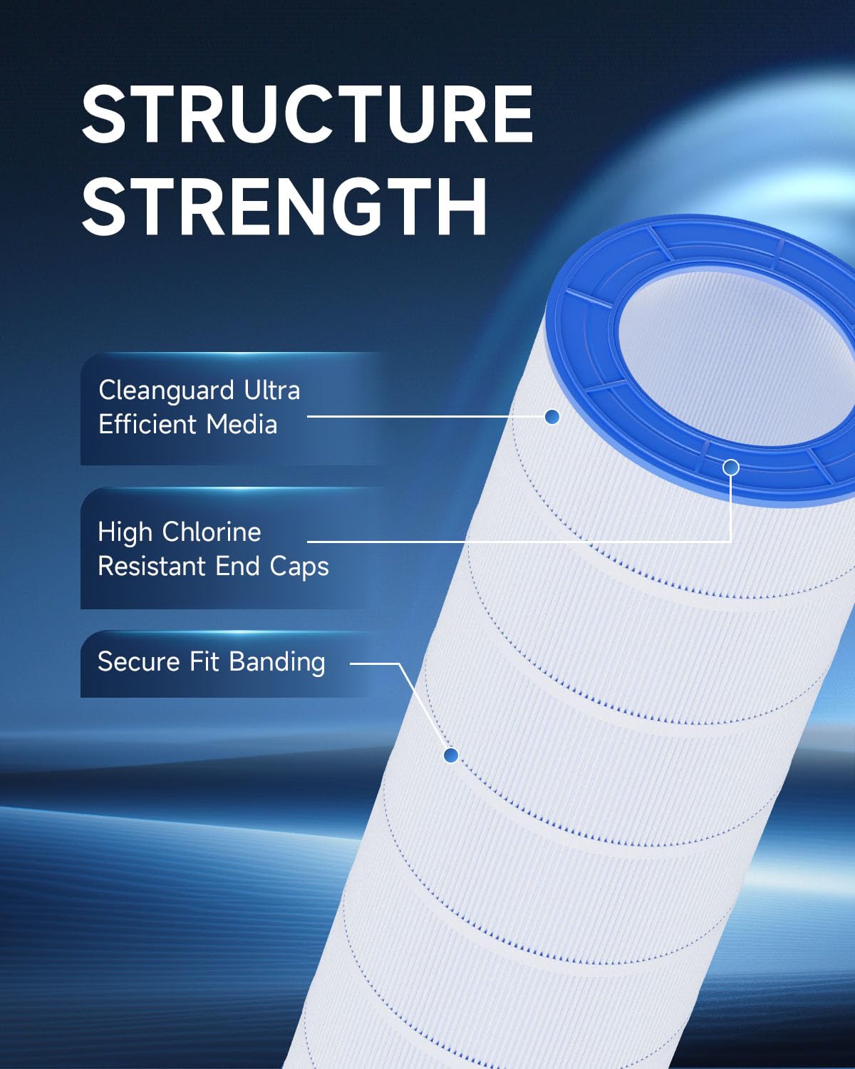 AQUALTRA PP-C4-compatible pool filter enhances particle capture.