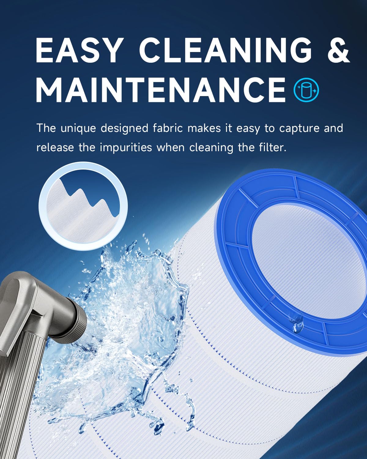 AQUALTRA R173216-compatible pool filter helps keep the water clean.