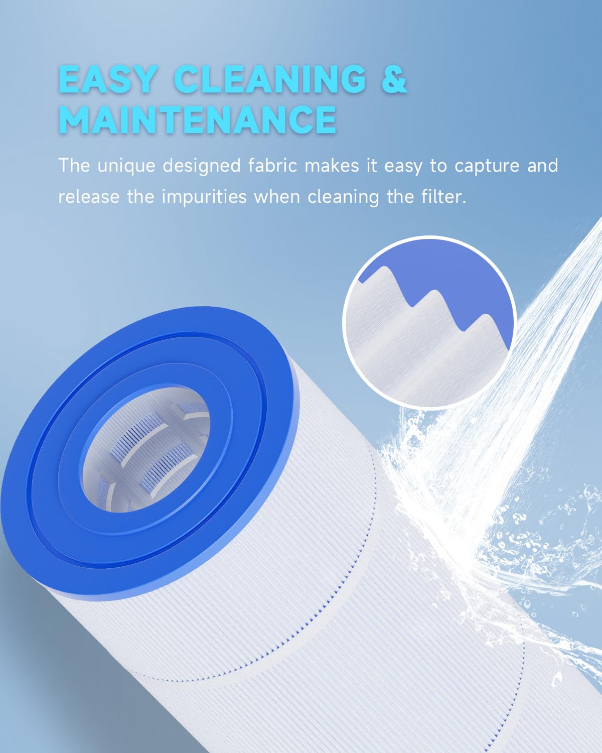 Pool water scene with clearer water aided by AQUALTRA CCP420 filtration.