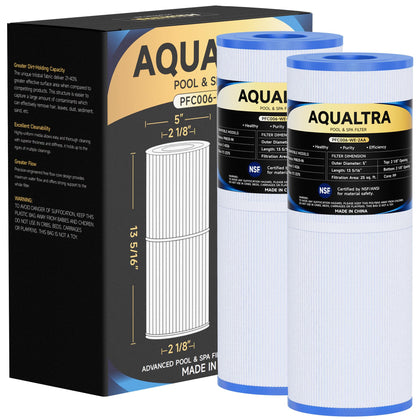 AQUALTRA PRB25-IN filter close-up shows BPA-free PET composite for safe spa filtration.