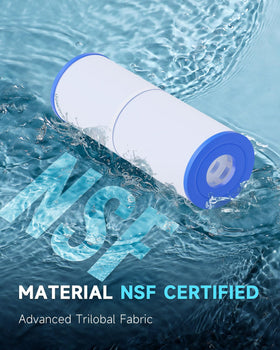PRB25-IN in use captures leaves and hair for cleaner spa water.