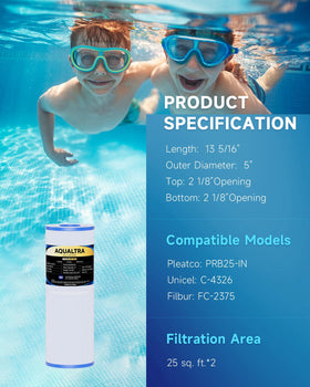 AQUALTRA PRB25-IN installed in a hot tub demonstrates precise 5-inch diameter.