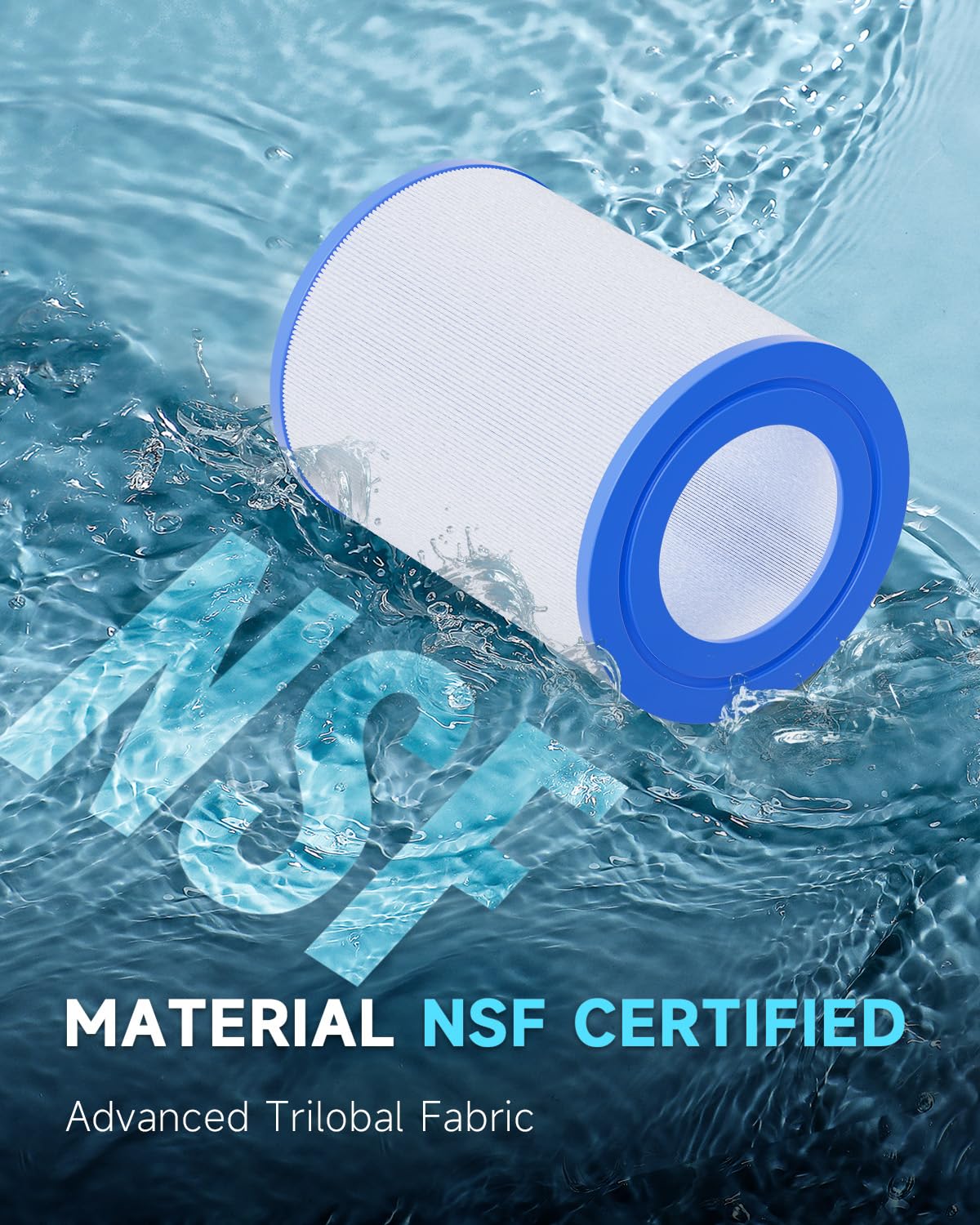 AQUALTRA dirt locking technology captures more contaminants for spa water