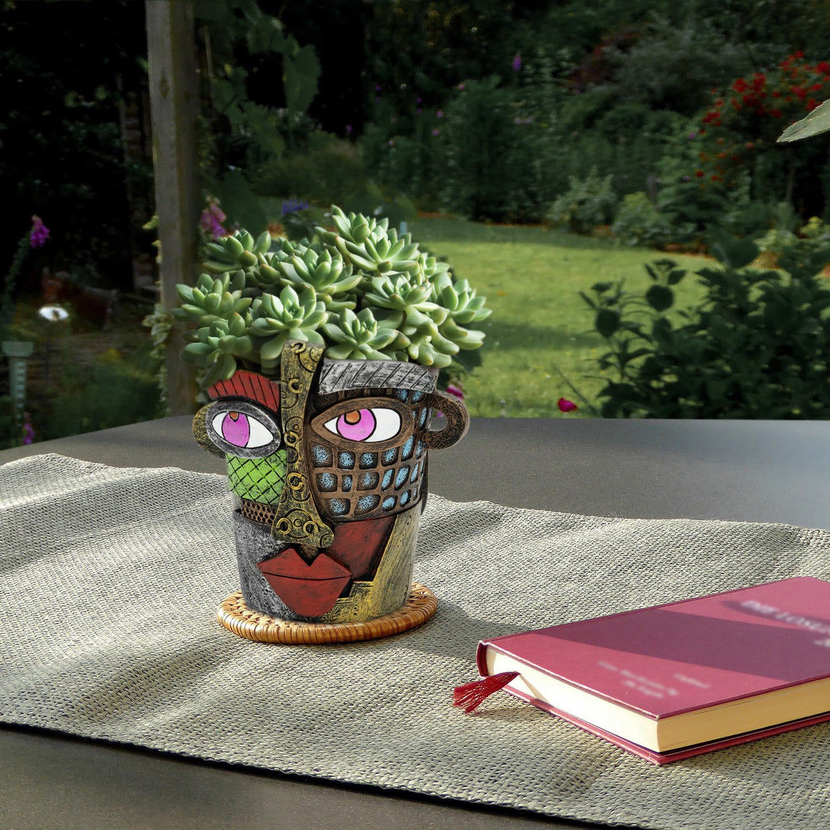 AquaLume whimsical face planter doubles as a conversation piece