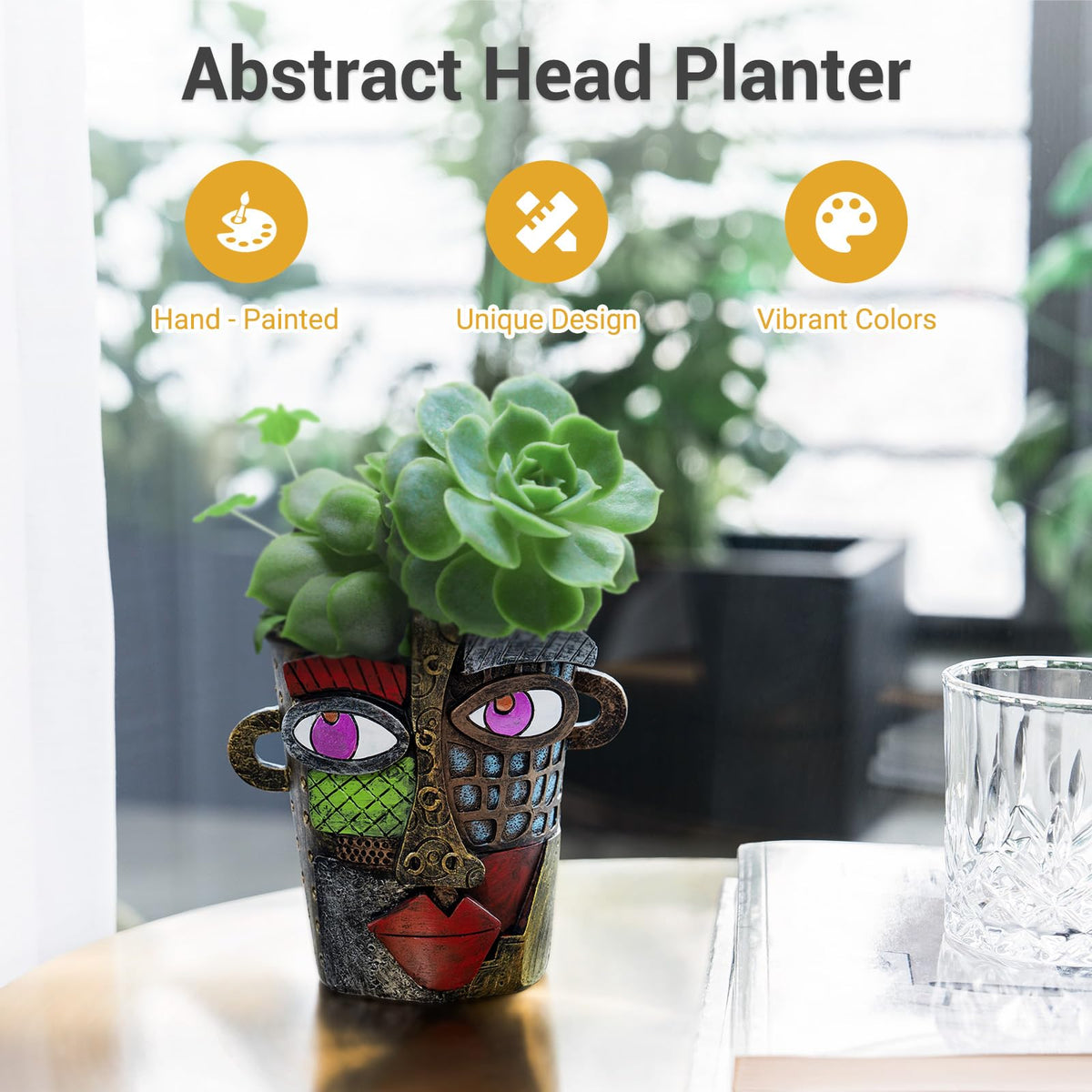 AquaLume face planter with drainage hole protects plant roots
