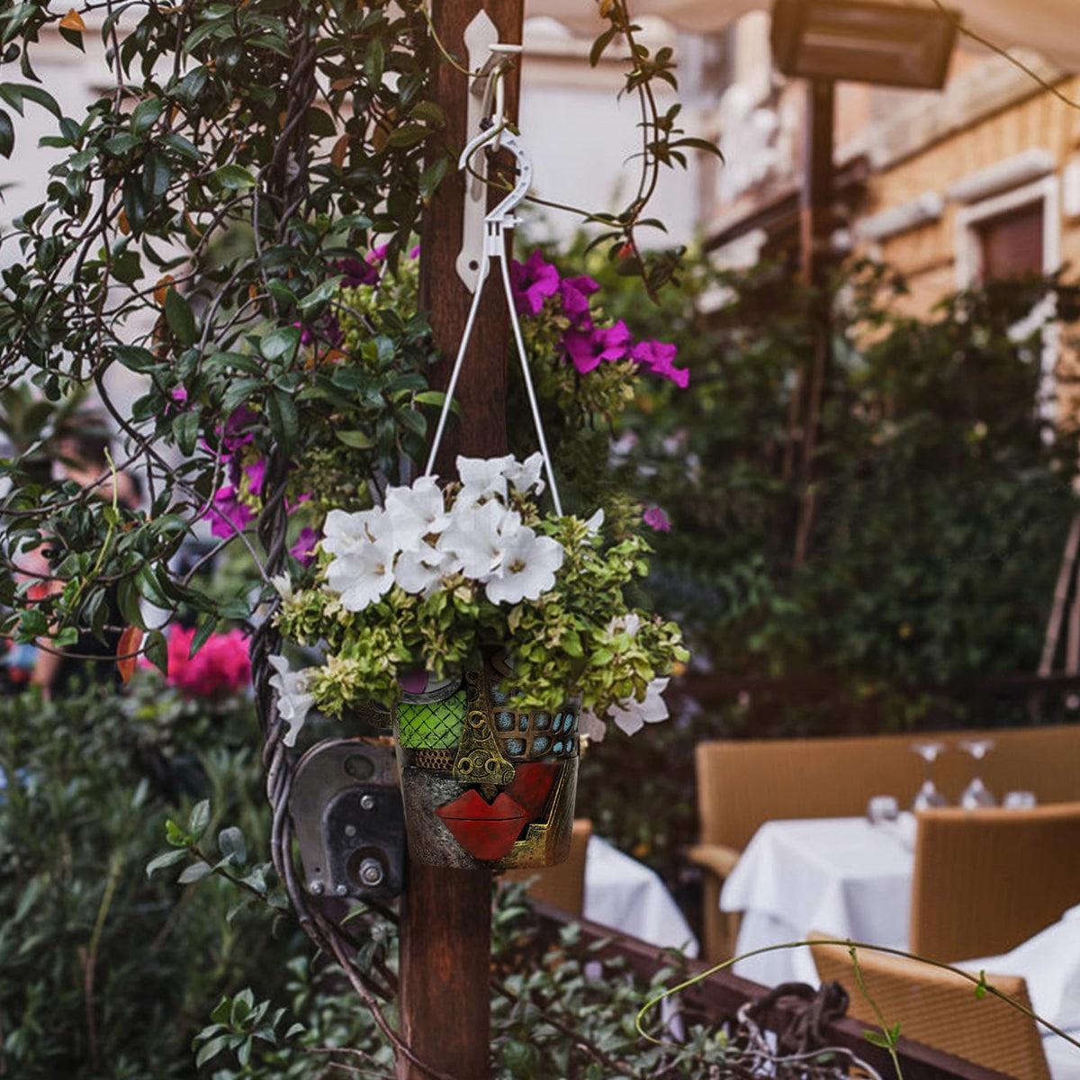 AquaLume outdoor-ready ceramic planter for patios and balconies