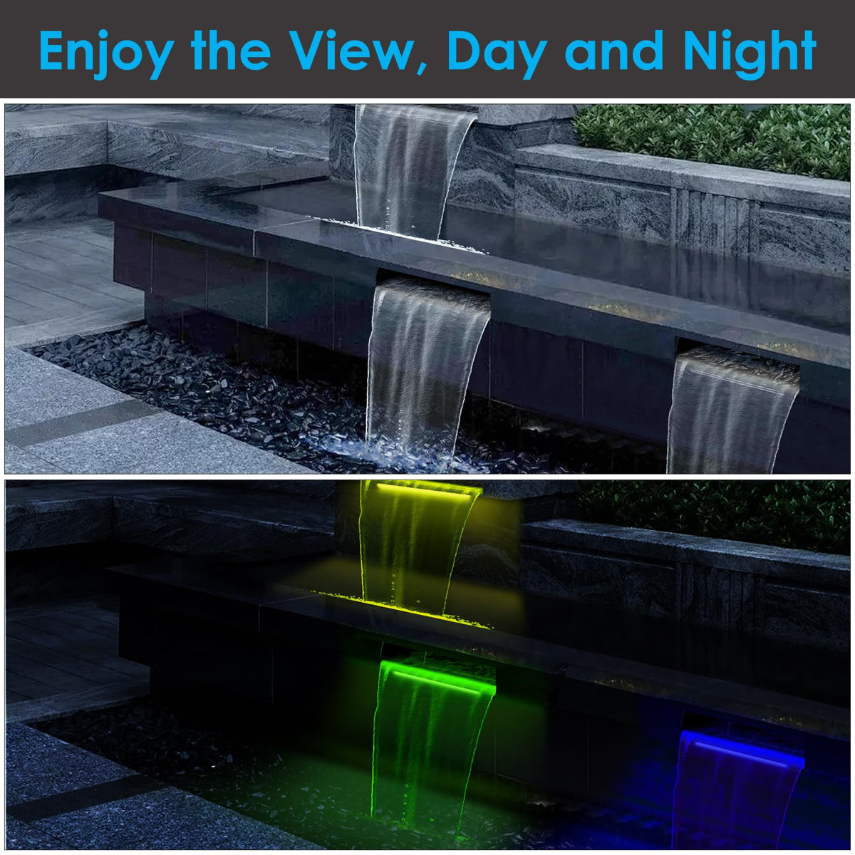 AquaMiracle 8-inch stainless-steel spillway blends durability with a sleek water spill