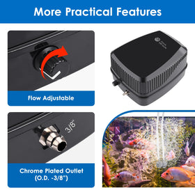 Aquamiracle 2-inch air stones delivering even oxygenation for koi ponds