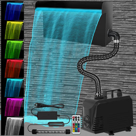 AquaMiracle all-in-1 pond waterfall kit ready for outdoor installation enhances garden ambiance.