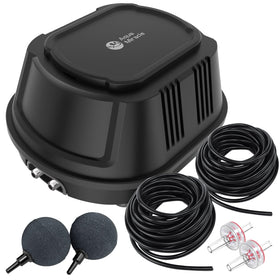 AquaMiracle all-in-one aerator kit pump enhances pond oxygenation and circulation.