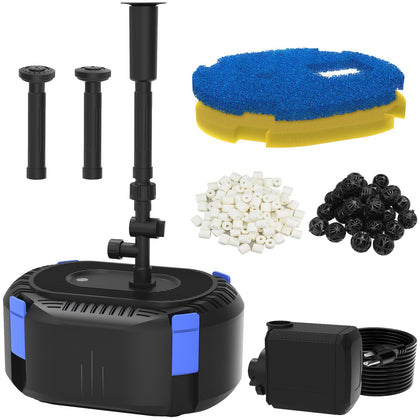 AquaMiracle all-in-one pond filter assembly for clear water display