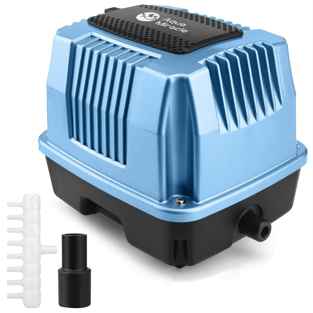 AquaMiracle AP-40 pond aerator front view for strong oxygenation in koi ponds.