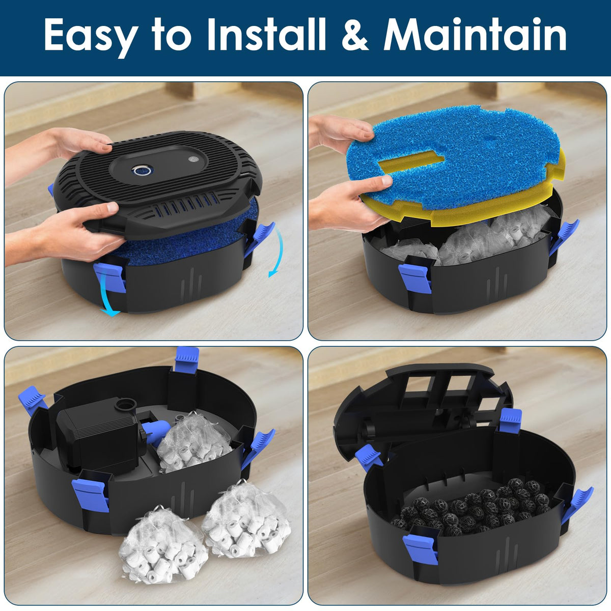 AquaMiracle complete fountain kit with pump and nozzles