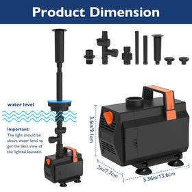AquaMiracle easy installation guide for a pond fountain