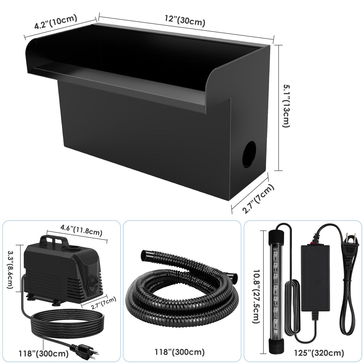 AquaMiracle installation fittings support quick, tool-free setup for your pond.