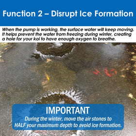 AquaMiracle pond aerator in action delivering oxygen and movement
