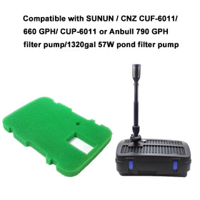 AQUANEAT pad attached to VIVOHOME filter for clearer pond water.