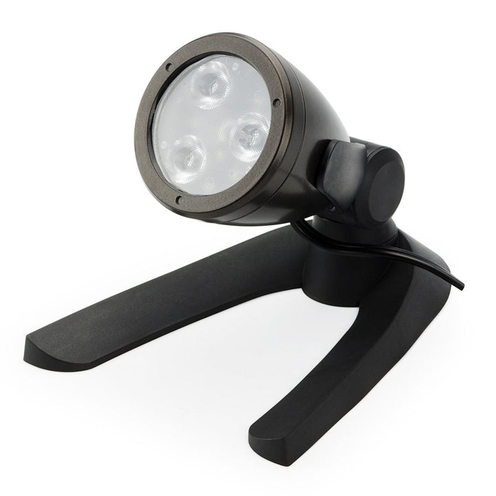 Aquascape 3-Watt underwater spotlight provides warm white light for ponds.