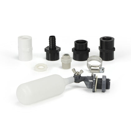 Aquascape 88006 compact water fill valve installed in a pond setup for steady water levels