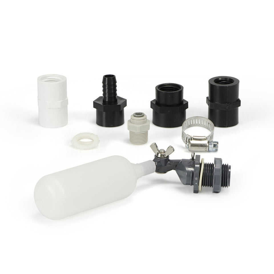 Aquascape 88006 compact water fill valve installed in a pond setup for steady water levels