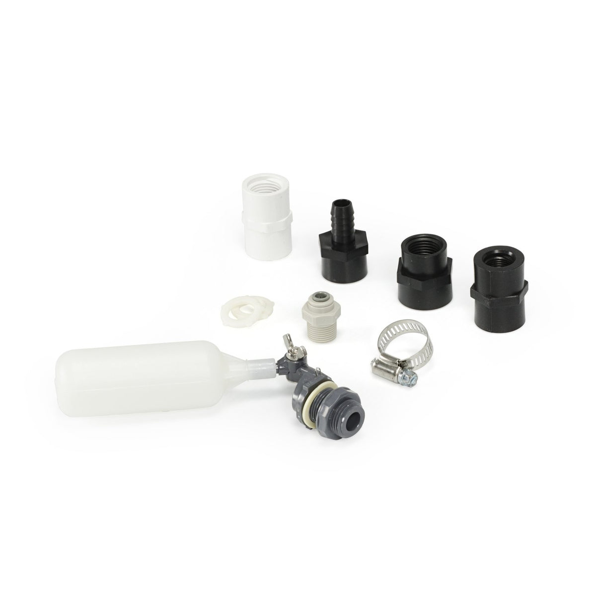 Aquascape compact water fill valve near the pump protects from dry-running