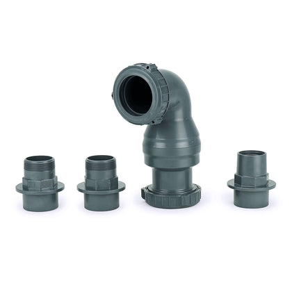 Aquascape Dual Union Check Valve 2.0 installed inside a skimmer for reliable backflow prevention