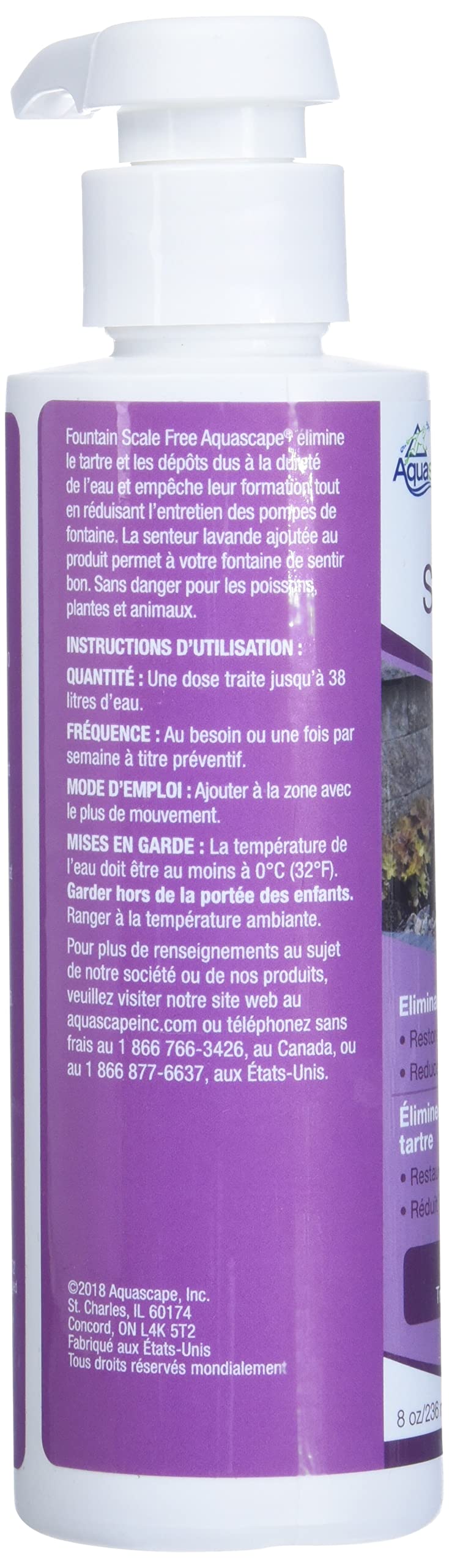 Aquascape Fountain Scale Free with lavender scent around a water feature