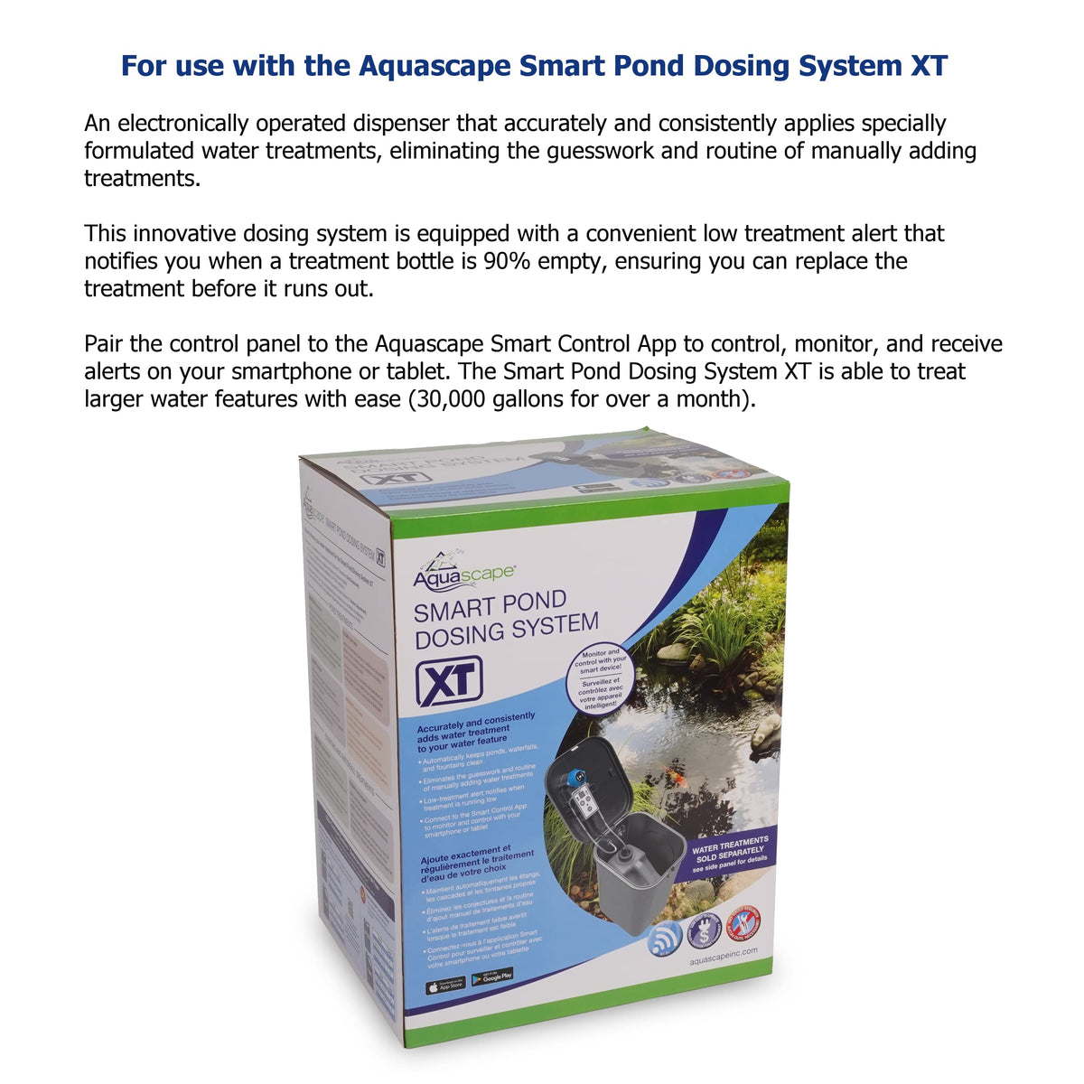 Aquascape Maintain XT product-shot showcases an all-in-one solution for pond care.