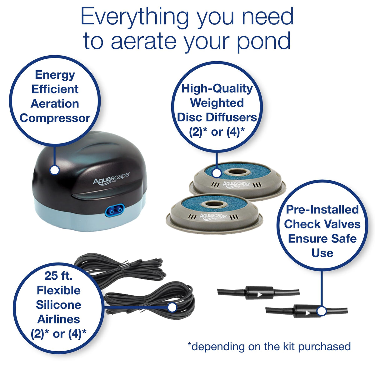 Aquascape Pond Air 4 winter-resistant air line stays flexible in cold weather