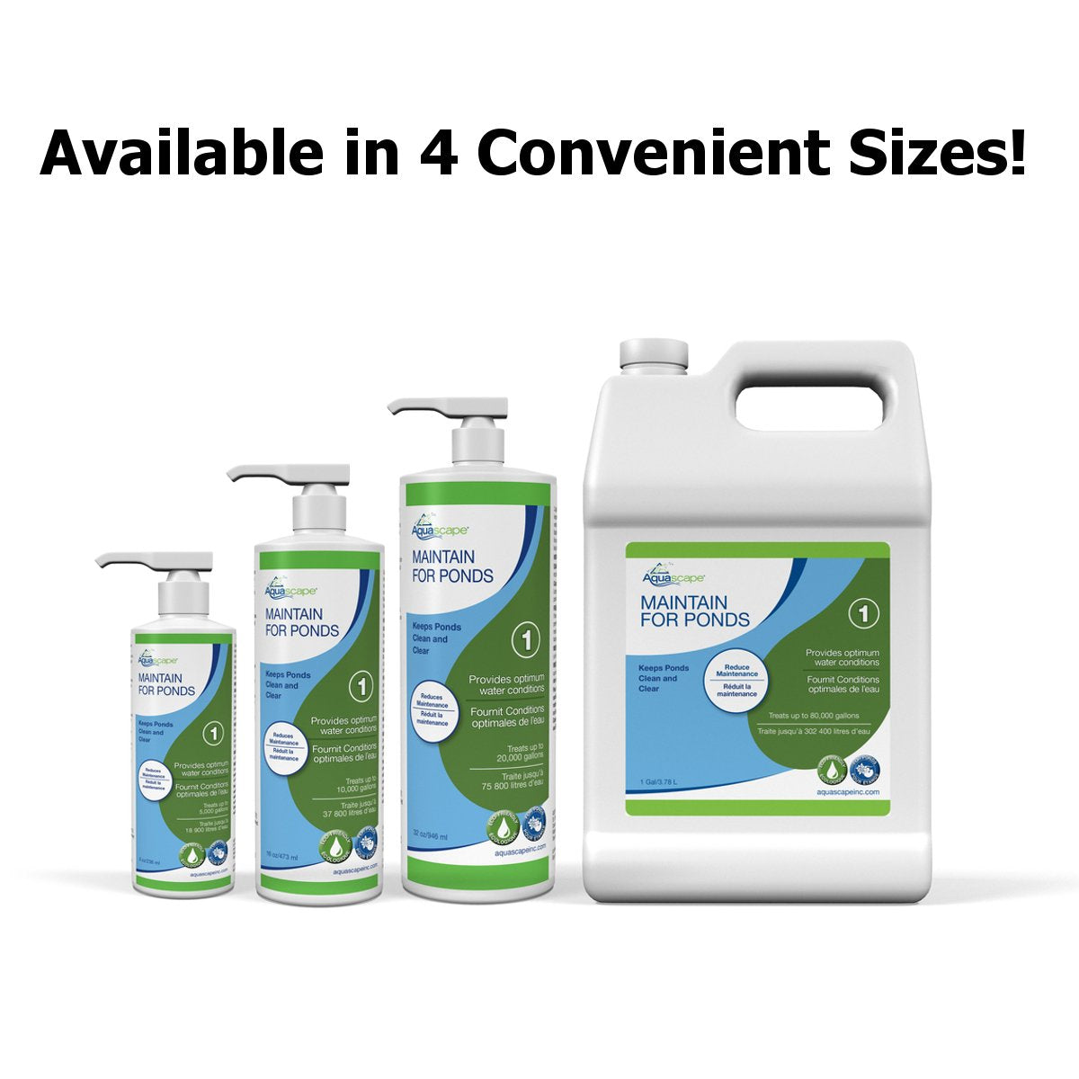 Aquascape Maintain helps keep pond water clearer for viewing koi.