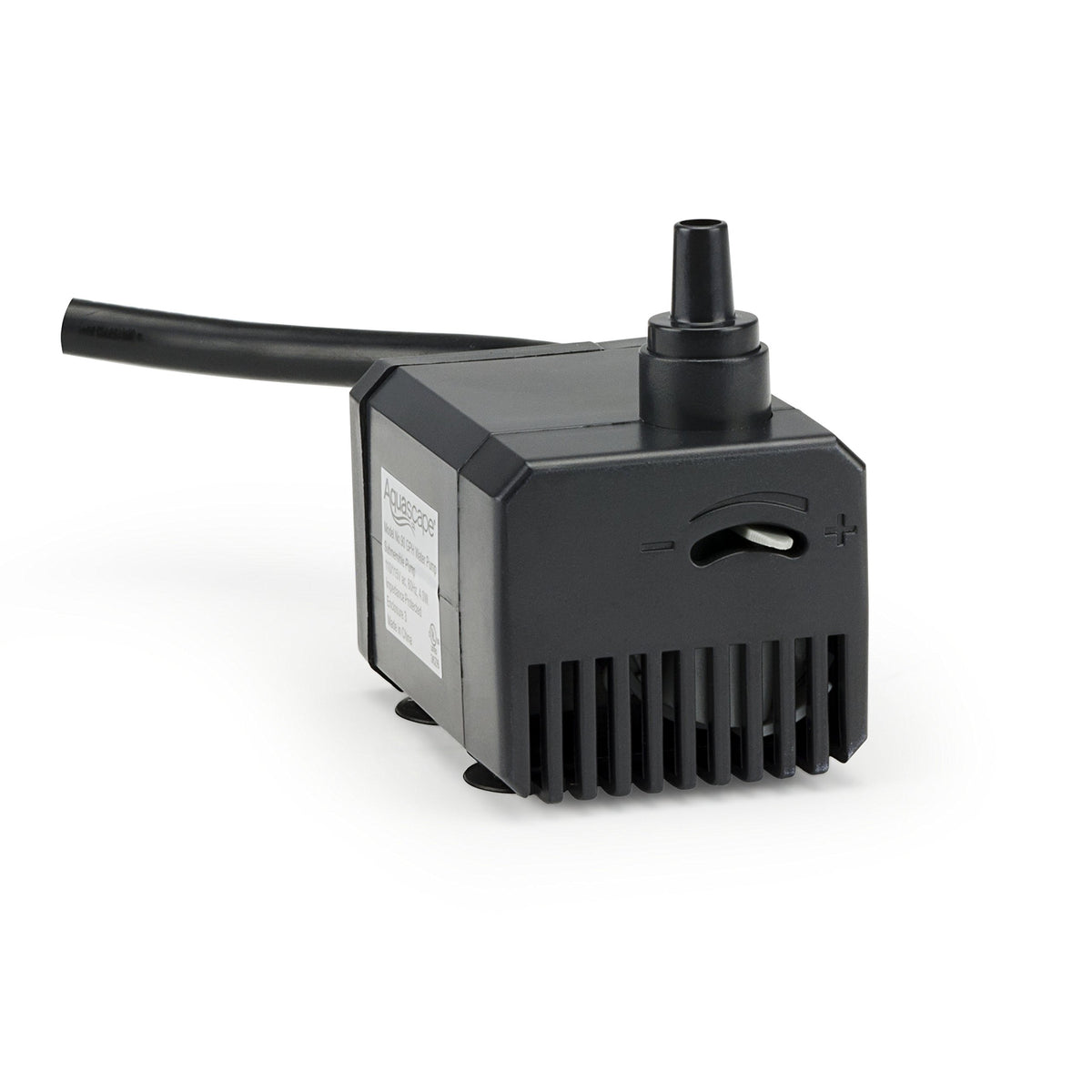 Aquascape pre-filter cage protecting the pump from debris during outdoor use