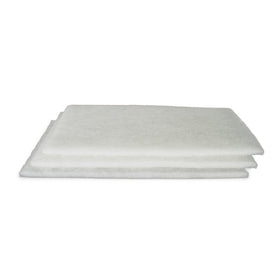 Aquascape Rapid Clear pad inside skimmer capturing fine debris for clearer pond water.