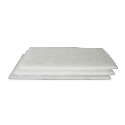 Aquascape Rapid Clear pad inside skimmer capturing fine debris for clearer pond water.