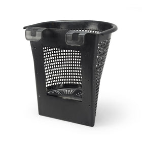 Aquascape Signature Series debris basket keeps leaves out of the pond pump for clearer water.