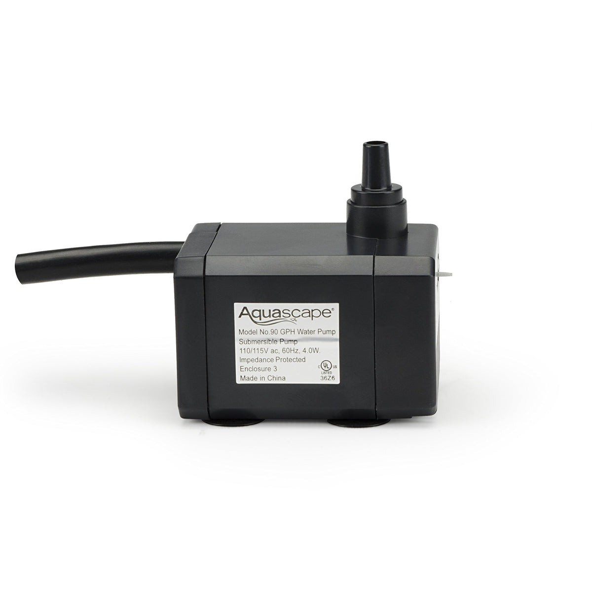 Aquascape pump base providing stable placement for indoor and outdoor features