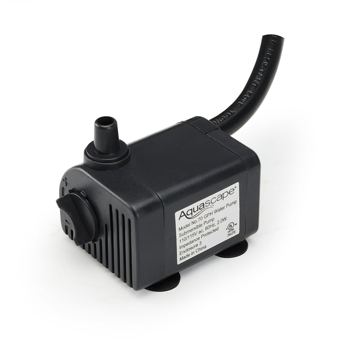 Aquascape submersible 70 GPH pump for fountain setup offers quiet, efficient circulation.