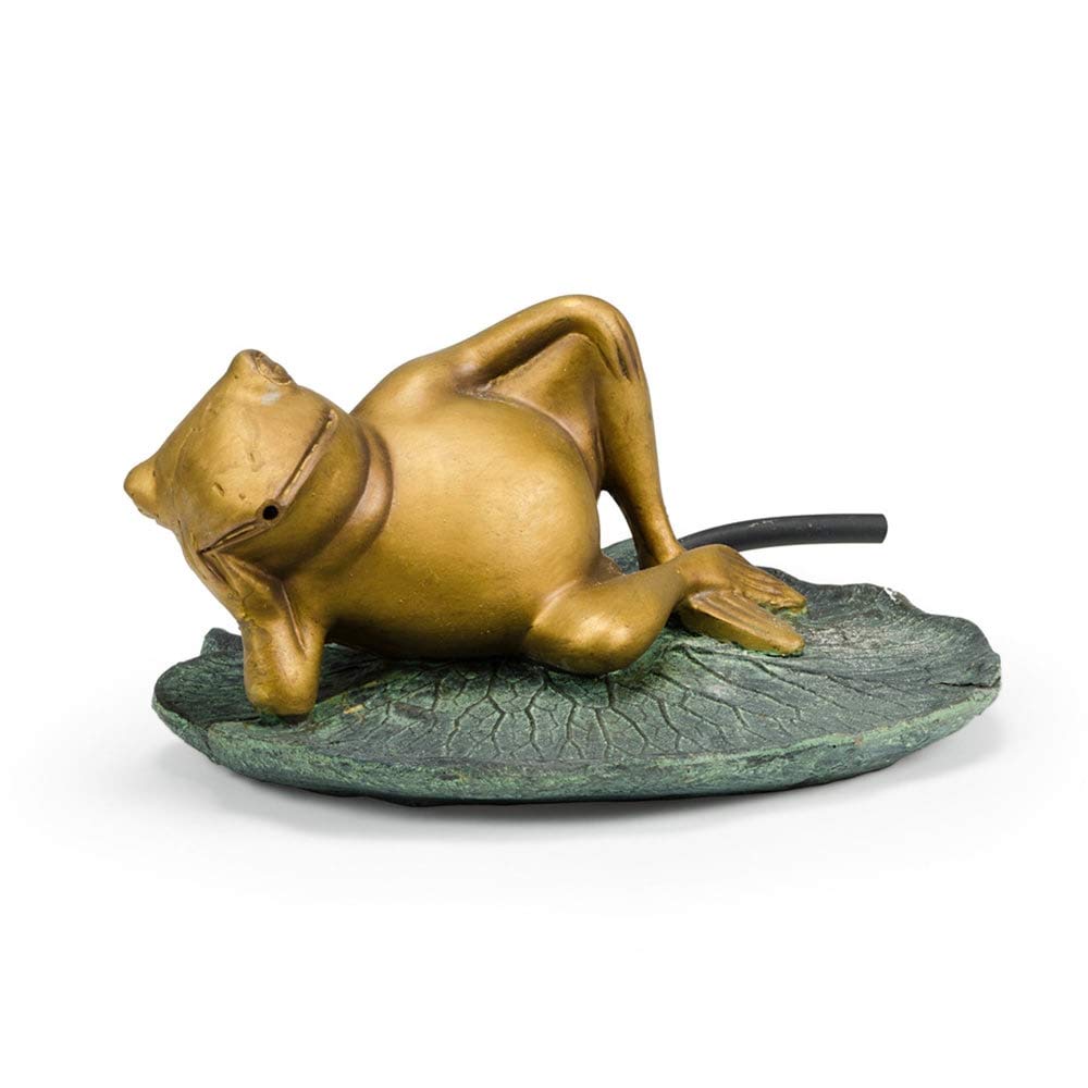 Aquascape water garden spitter frog offers easy installation and durable polyresin