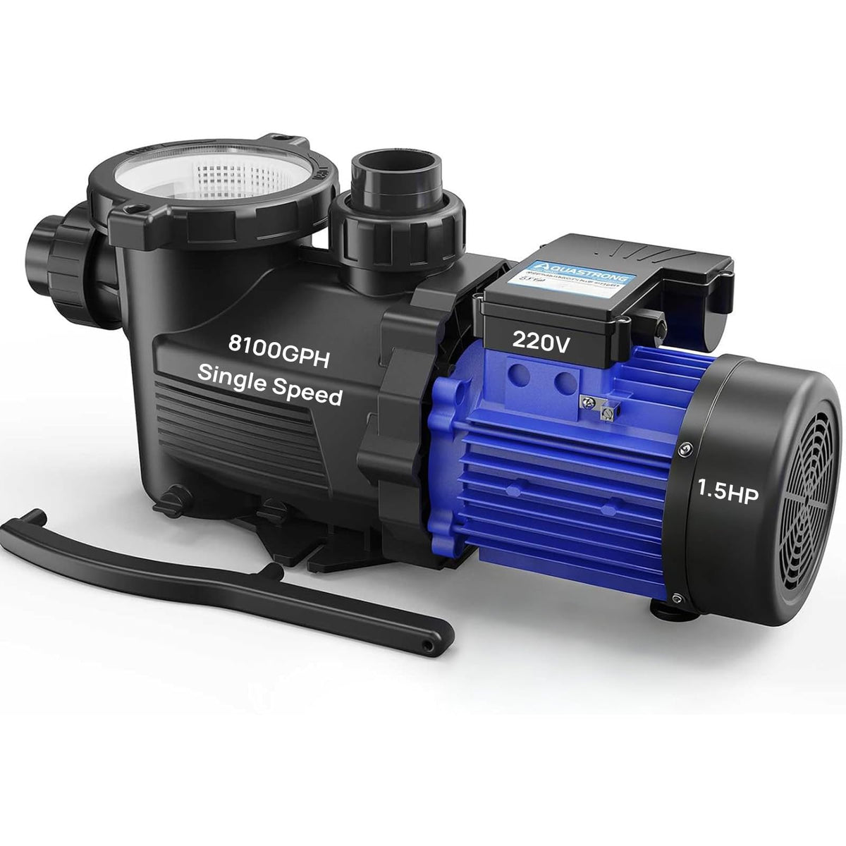 Aquastrong 1HP pool pump exterior view for high-flow circulation